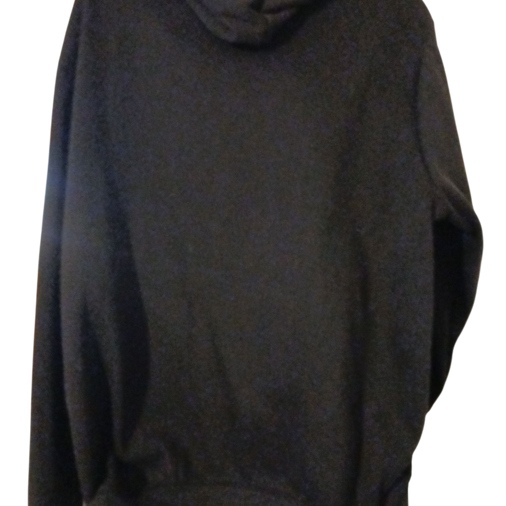 Black Hoodie with Tie Dye Blue Design Flag & Hood. - Picture 2 of 9
